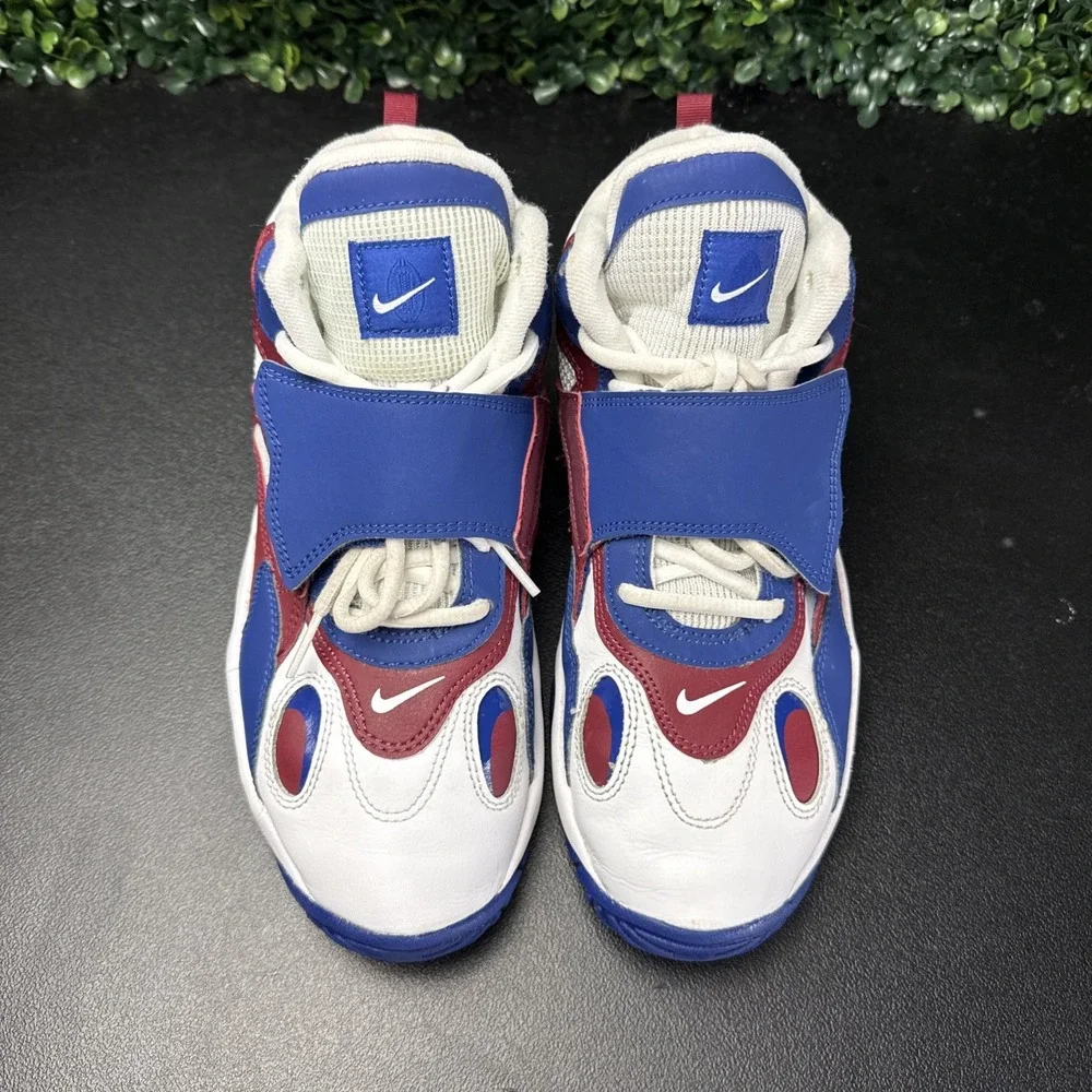 Nike Air Speed Turf Max 96 Shoes Boys Size 7Y White Blue Red Sneakers DZ4449-100